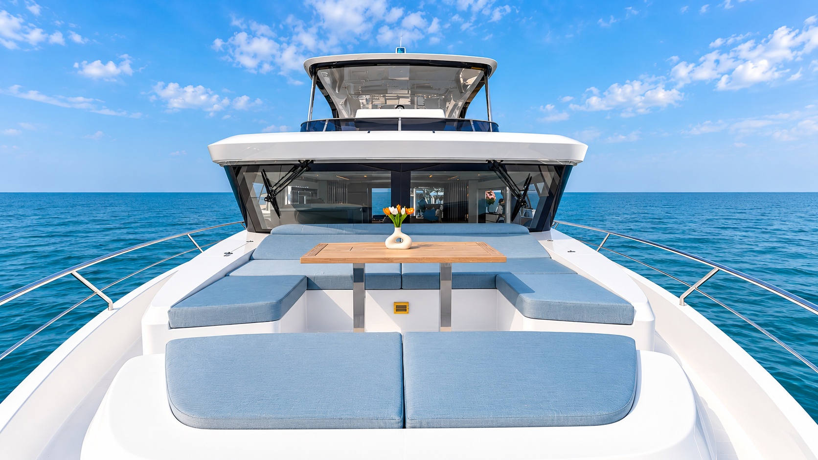 Private 63ft Sport Yacht Charter Dubai – Ain Dubai Cruise, 25 Guests
