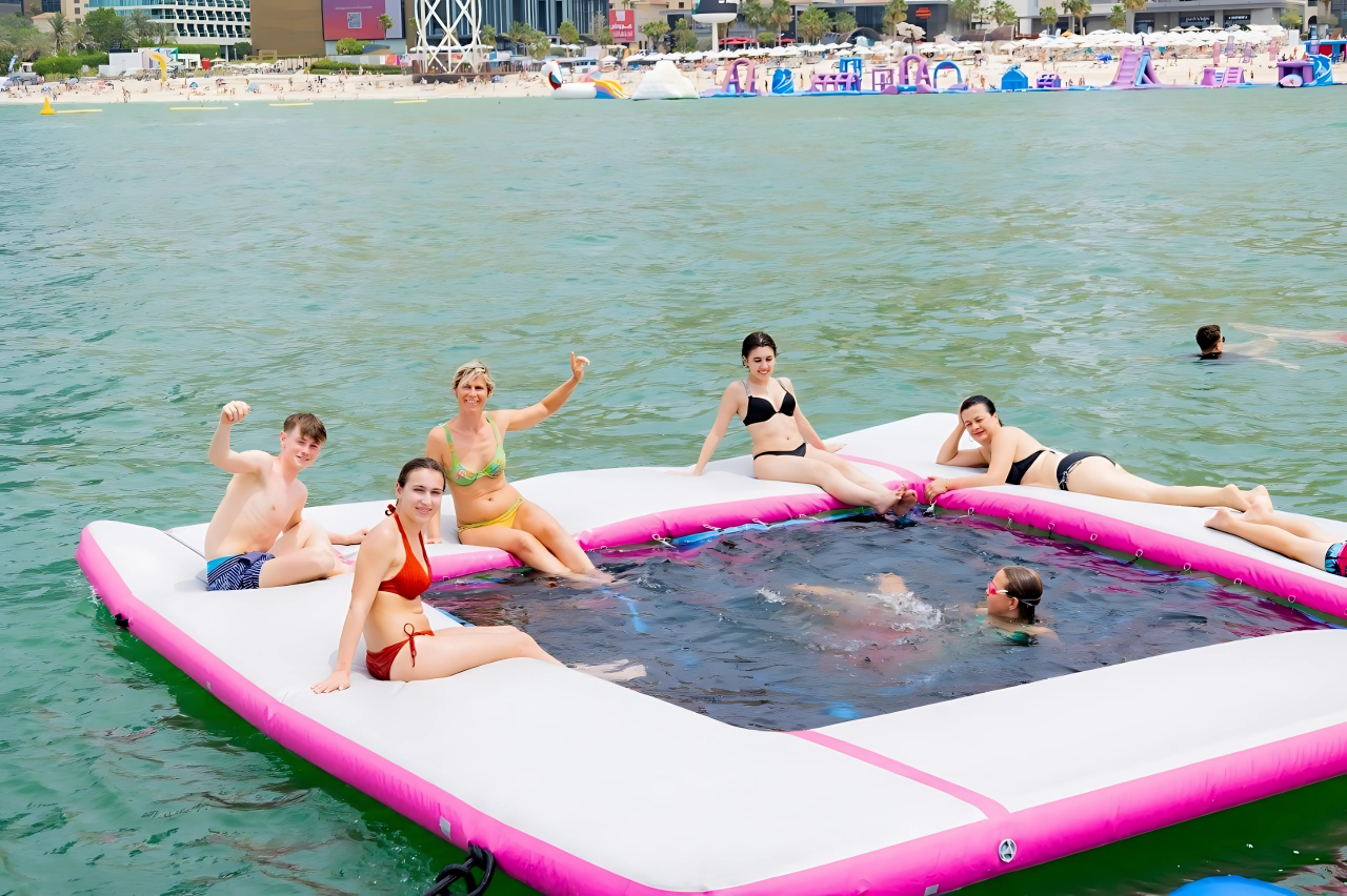 Dubai Ride & Slide Shared Yacht Cruise – 3h Watersports & BBQ