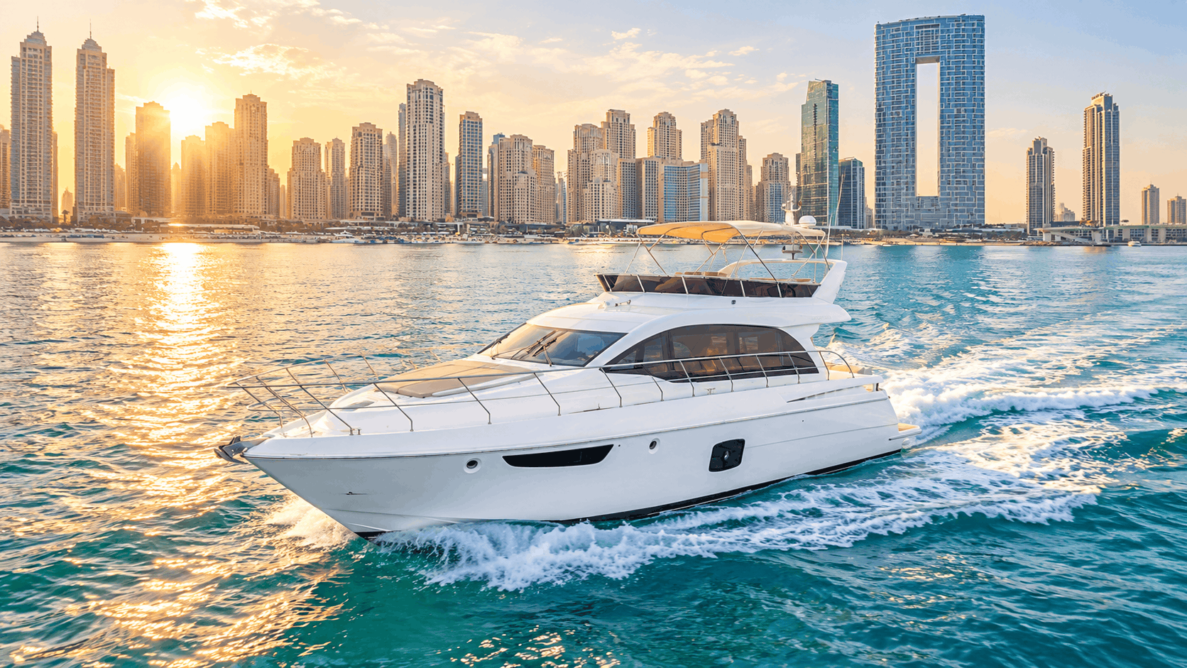 Private 52ft Yacht Charter Dubai – Dubai Marina Cruise, 15 Guests