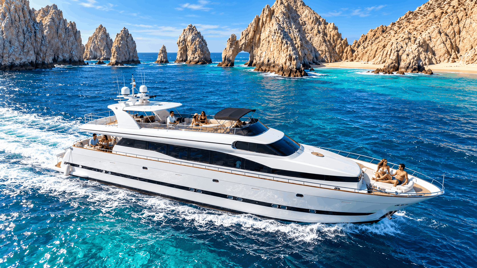110ft Mega Yacht Cabo San Lucas – Charter up to 35 Guests