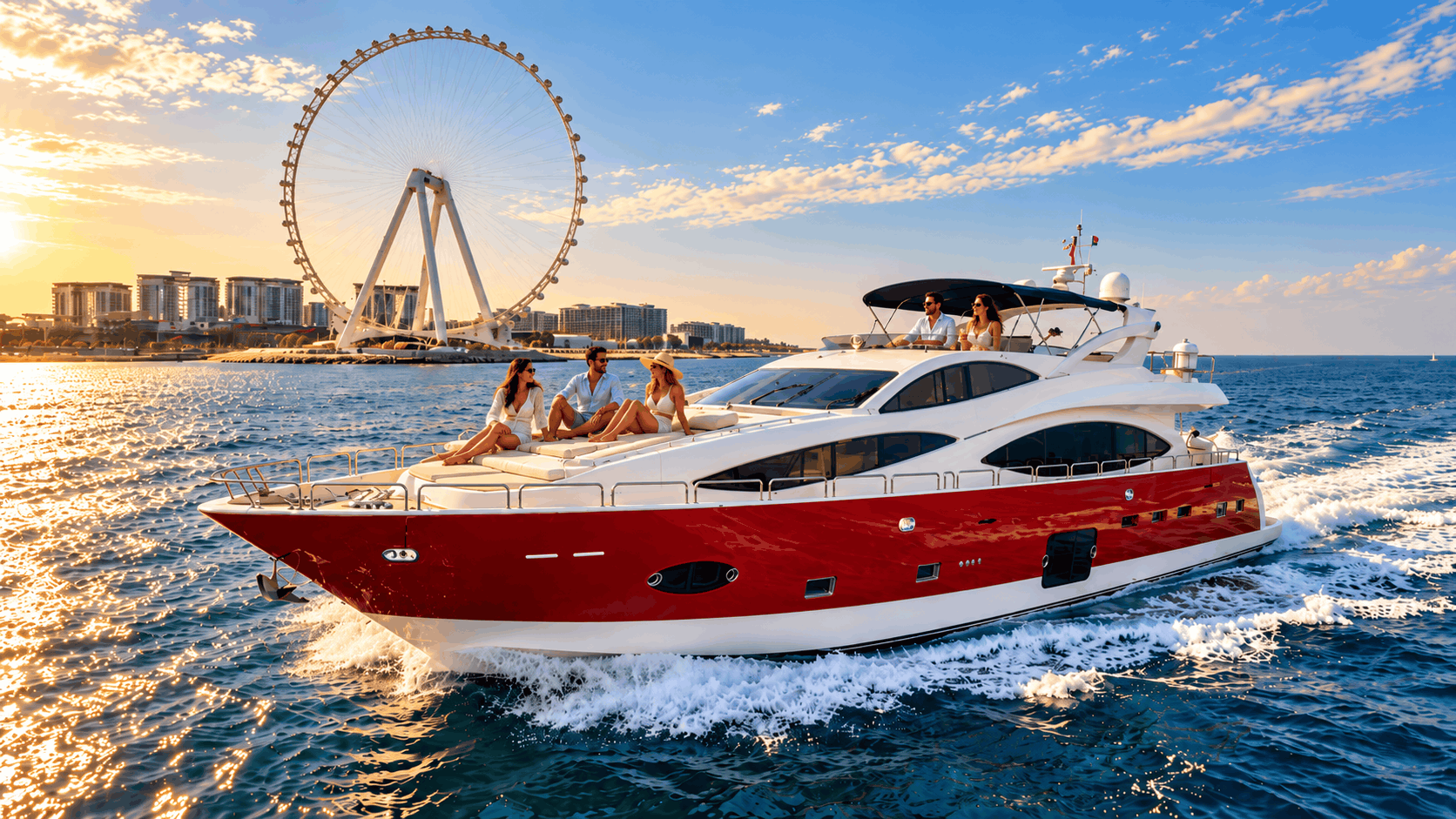 Private 110ft Superyacht Charter Dubai – Sheikh’s Island Cruise, 75 Guests