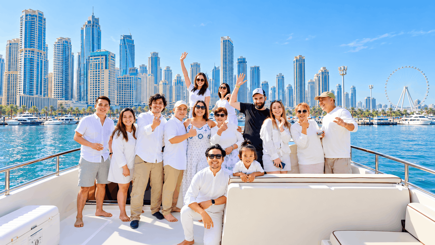 Private 53ft Sport Yacht Charter Dubai – Atlantis The Palm Cruise, 20 Guests