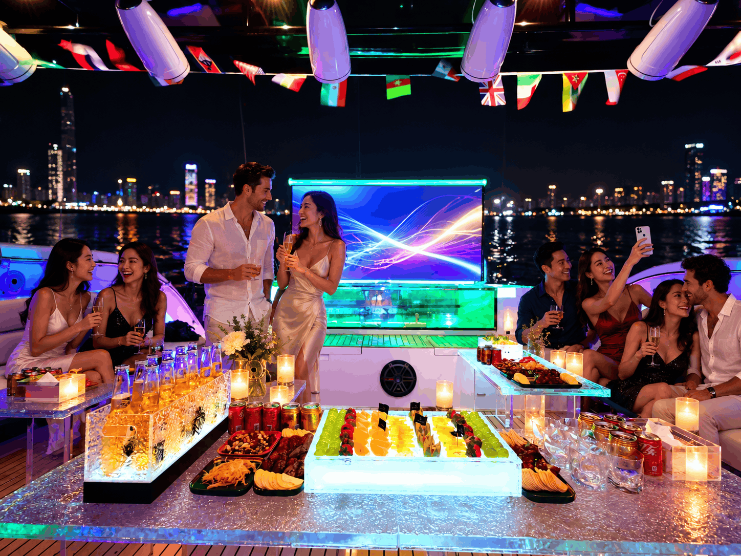 Private 55ft Jacuzzi Yacht Charter Dubai – JBR Beachfront Cruise, 40 Guests