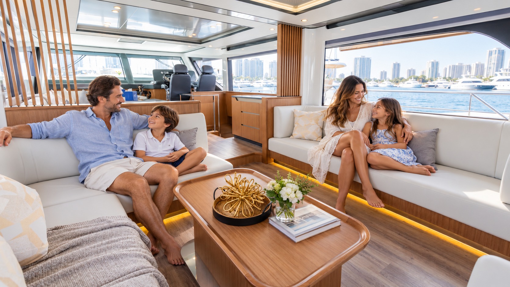 Private 63ft Sport Yacht Charter Dubai – Ain Dubai Cruise, 25 Guests