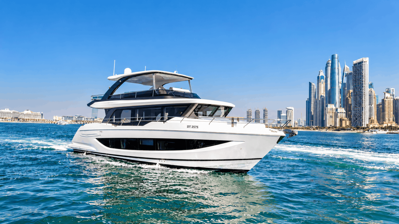 Private 63ft Sport Yacht Charter Dubai – Ain Dubai Cruise, 25 Guests