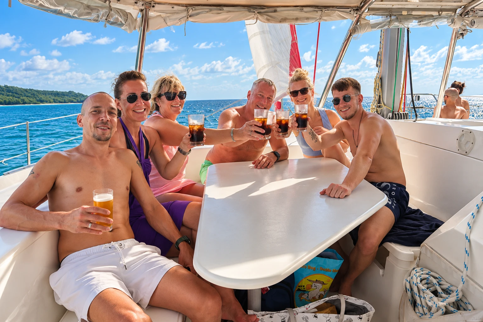 Ile aux Cerfs Catamaran Cruise Mauritius: Snorkel, Waterfall & BBQ