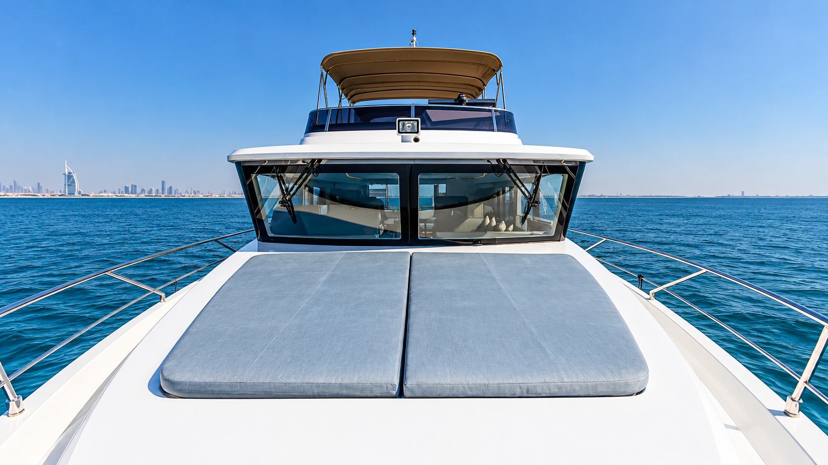 Private 53ft Sport Yacht Charter Dubai – Atlantis The Palm Cruise, 20 Guests