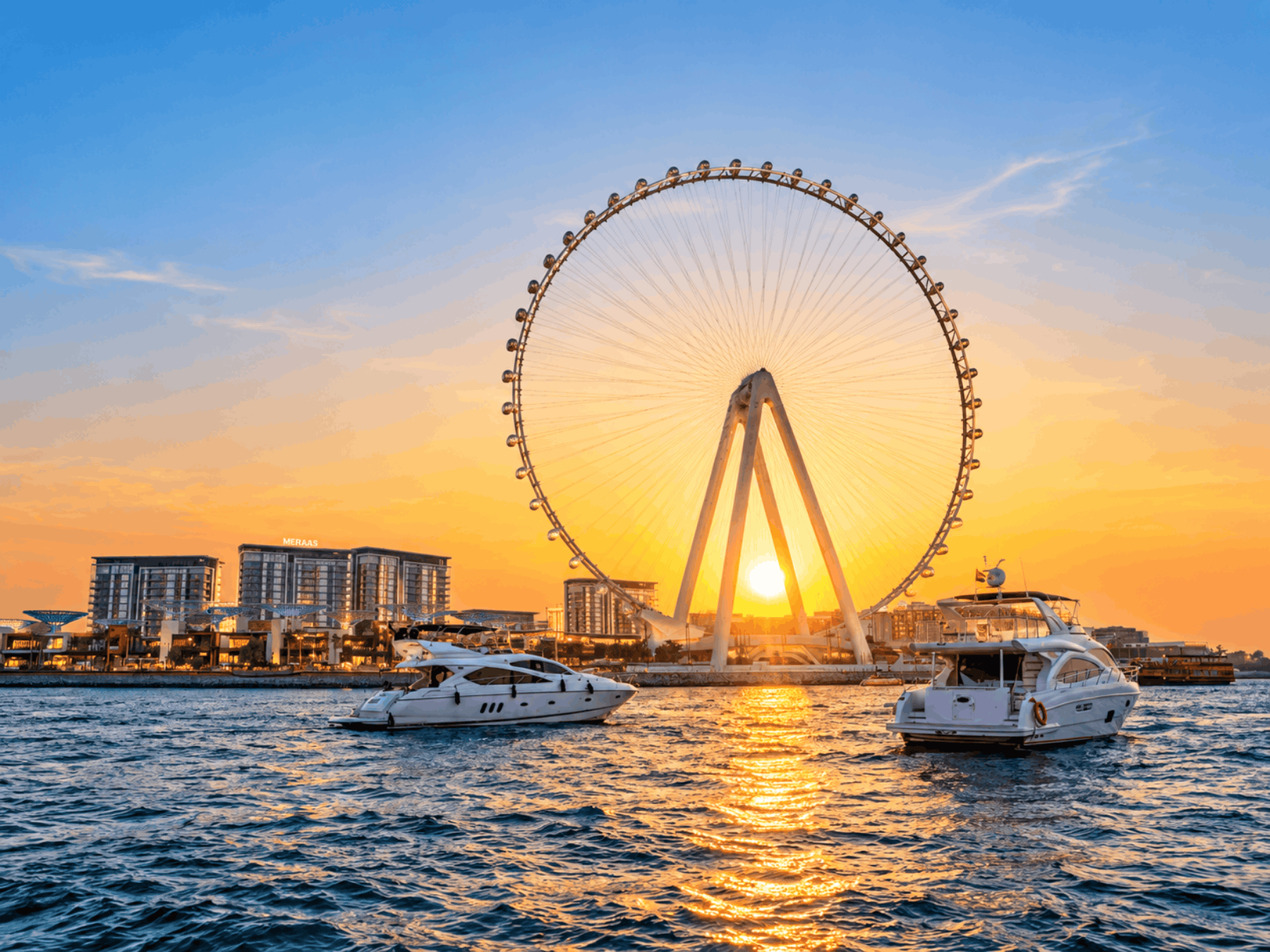 Private 63ft Sport Yacht Charter Dubai – Ain Dubai Cruise, 25 Guests