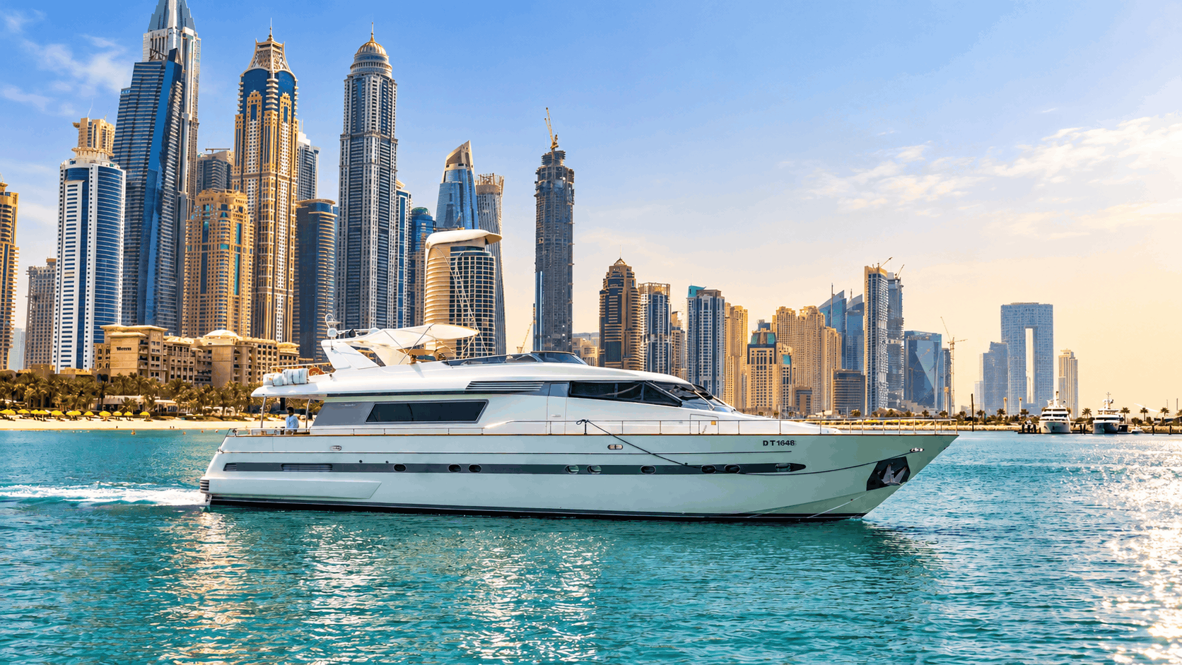 Private 82ft Superyacht Charter Dubai – Bluewaters Island Cruise, 50 Guests