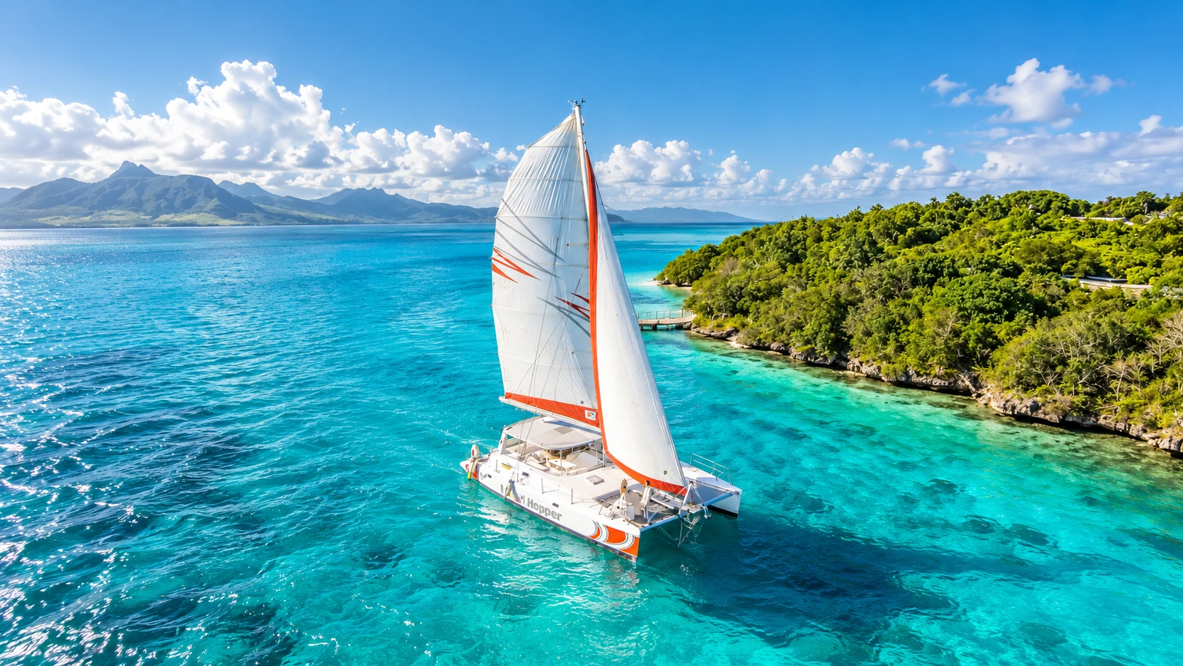 Ile aux Cerfs Catamaran Cruise Mauritius: Snorkel, Waterfall & BBQ