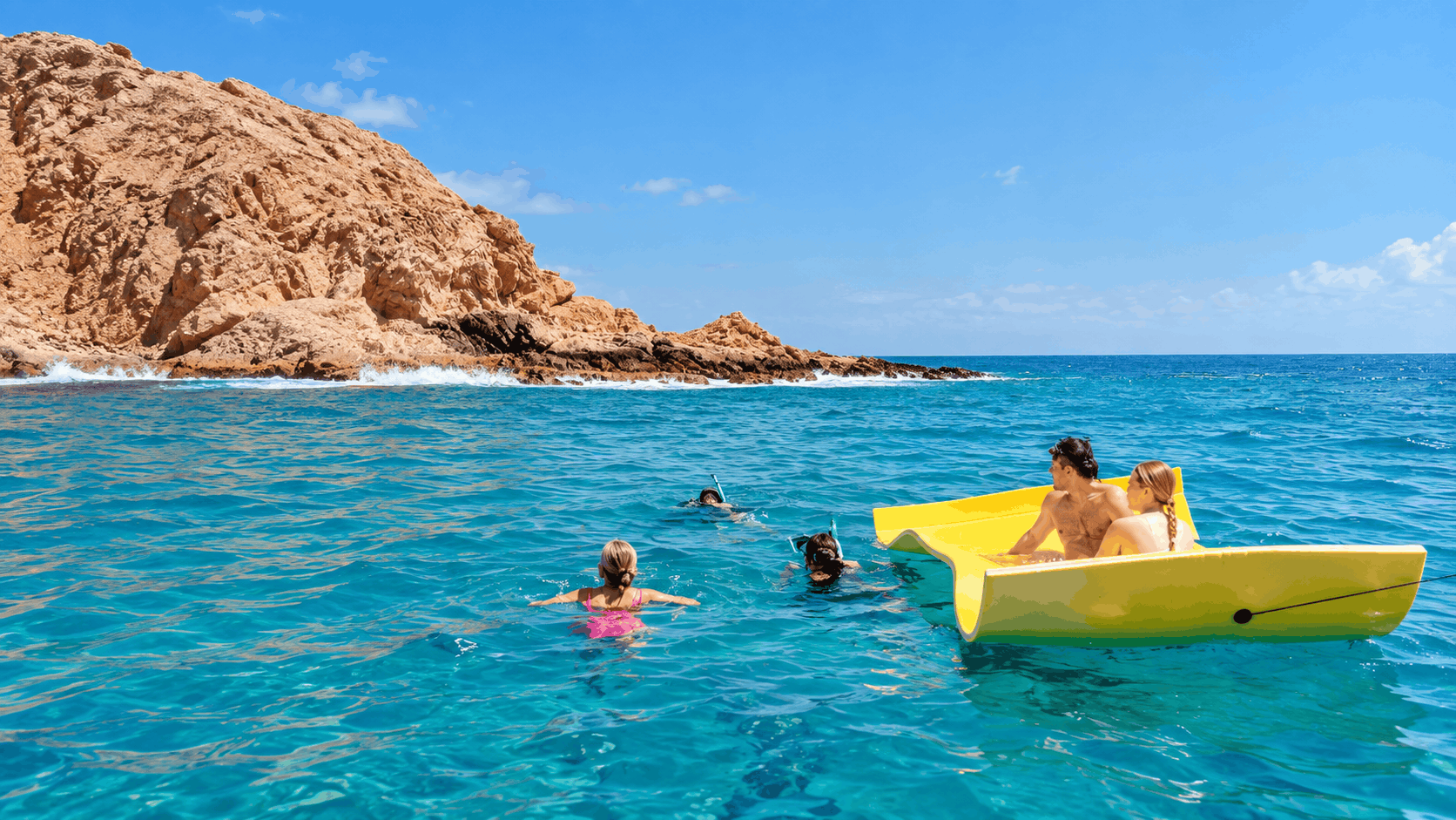 Private Snorkel Boat Cabo for Families: Santa Maria Bay 4h
