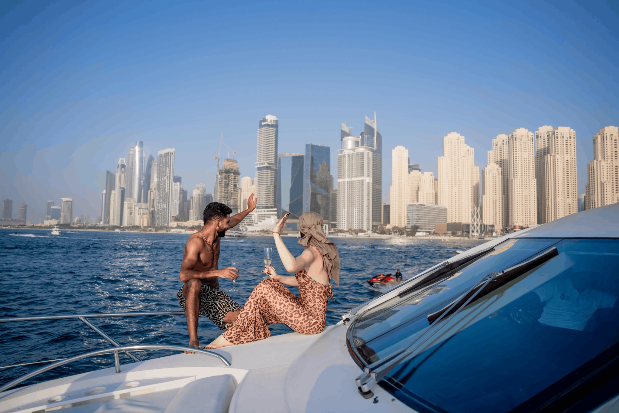Private 82ft Superyacht Charter Dubai – Bluewaters Island Cruise, 50 Guests