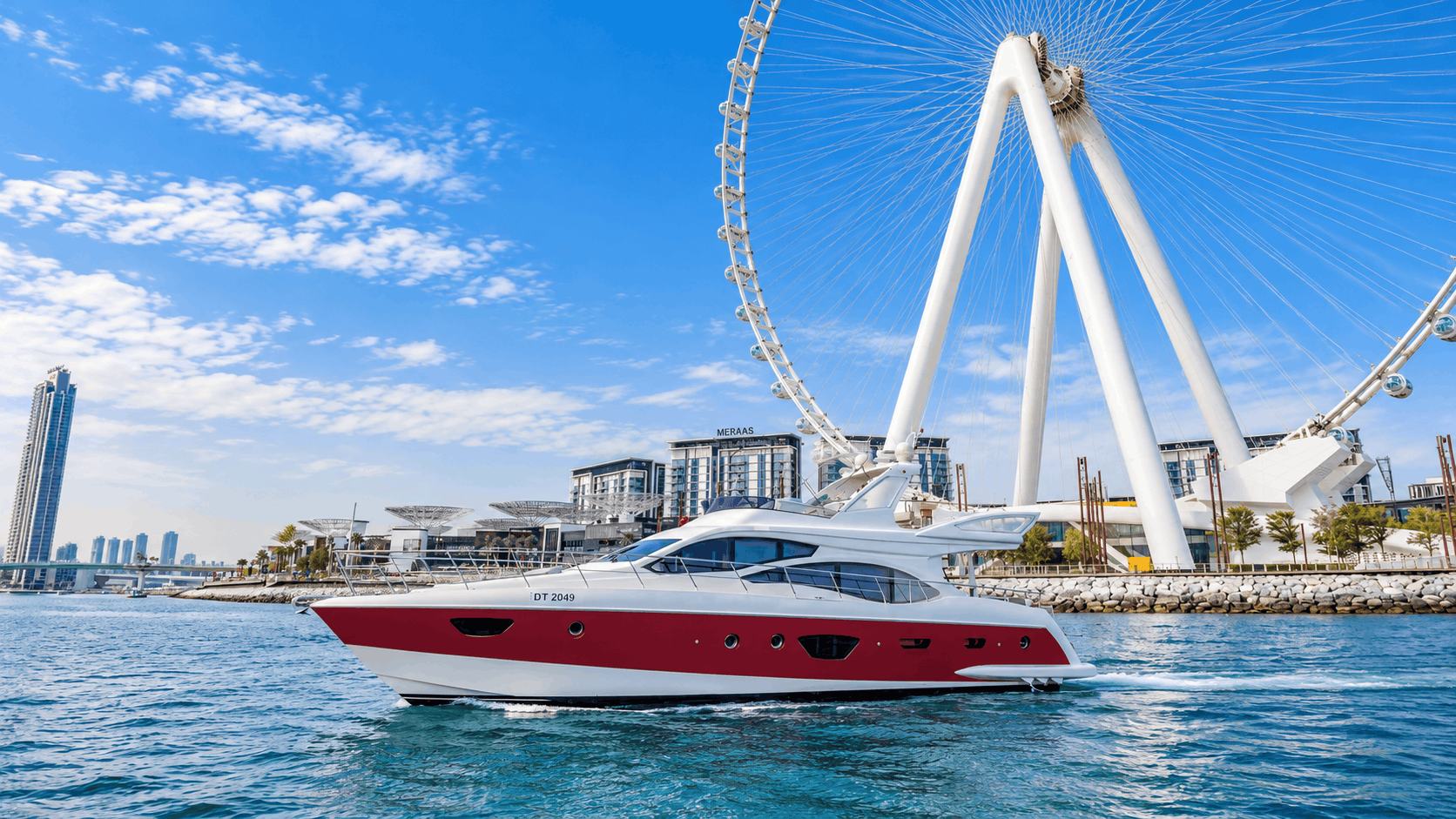Private 62ft Azimut Flybridge Charter Dubai – Palm Jumeirah Cruise, 20 Guests