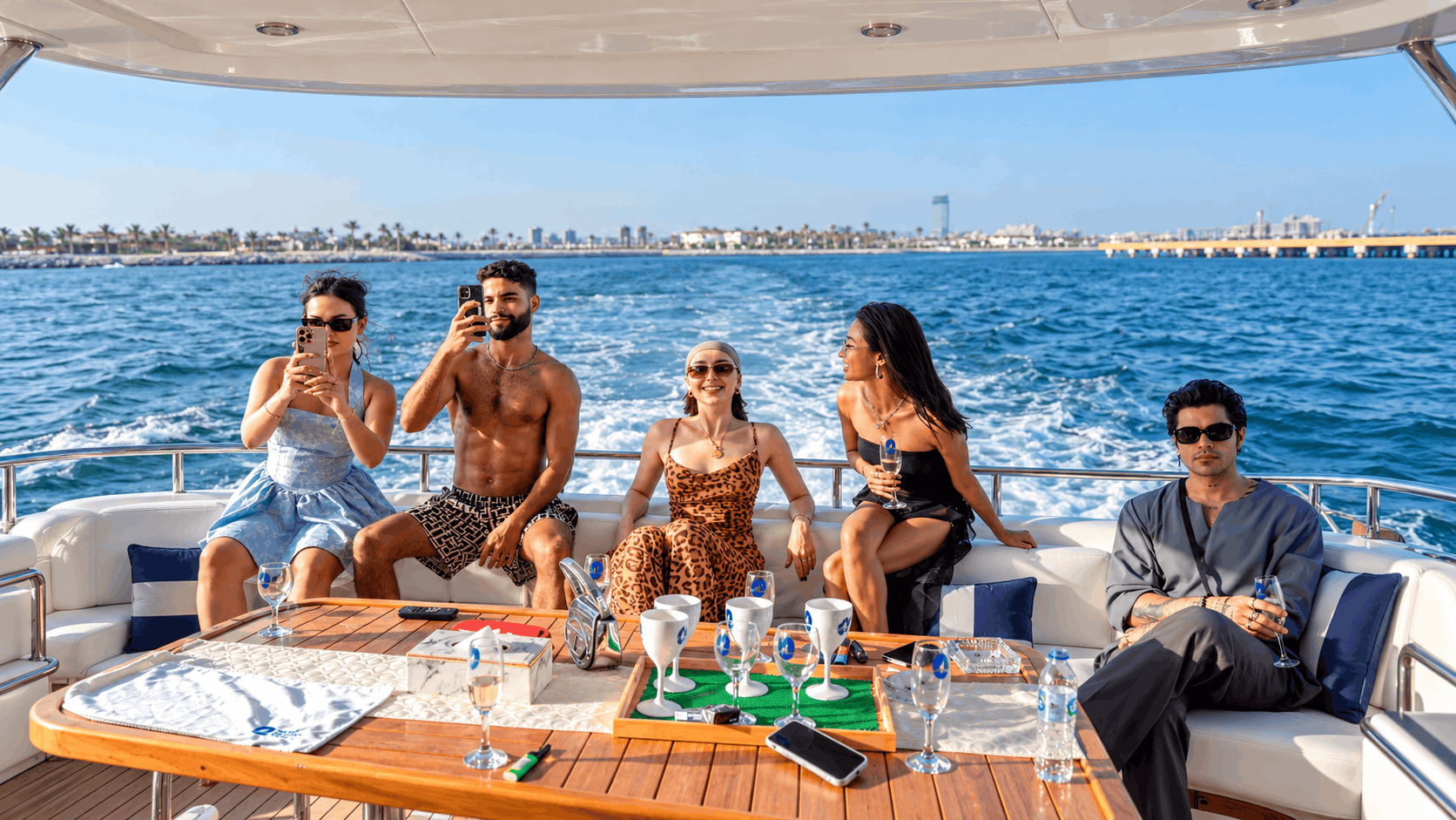 Private 52ft Yacht Charter Dubai – Dubai Marina Cruise, 15 Guests