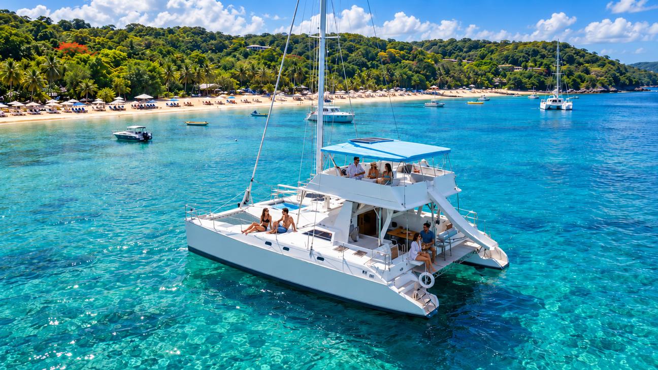 Puerto Plata Private Party Catamaran – Jacuzzi, Waterslide & BBQ