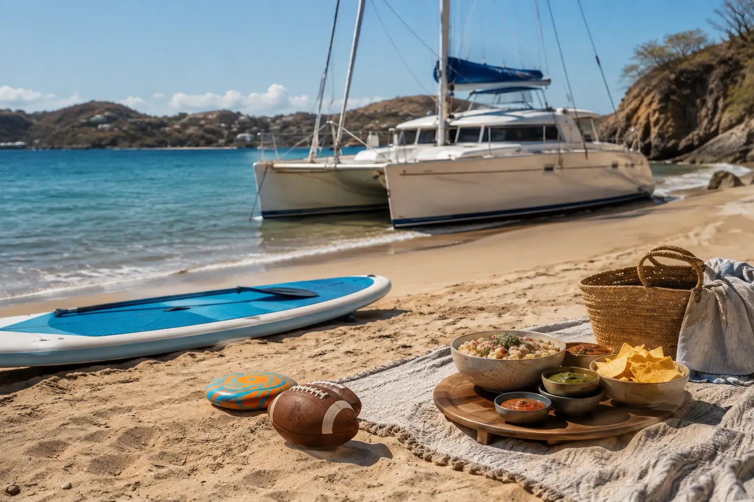 Beach time and snacks