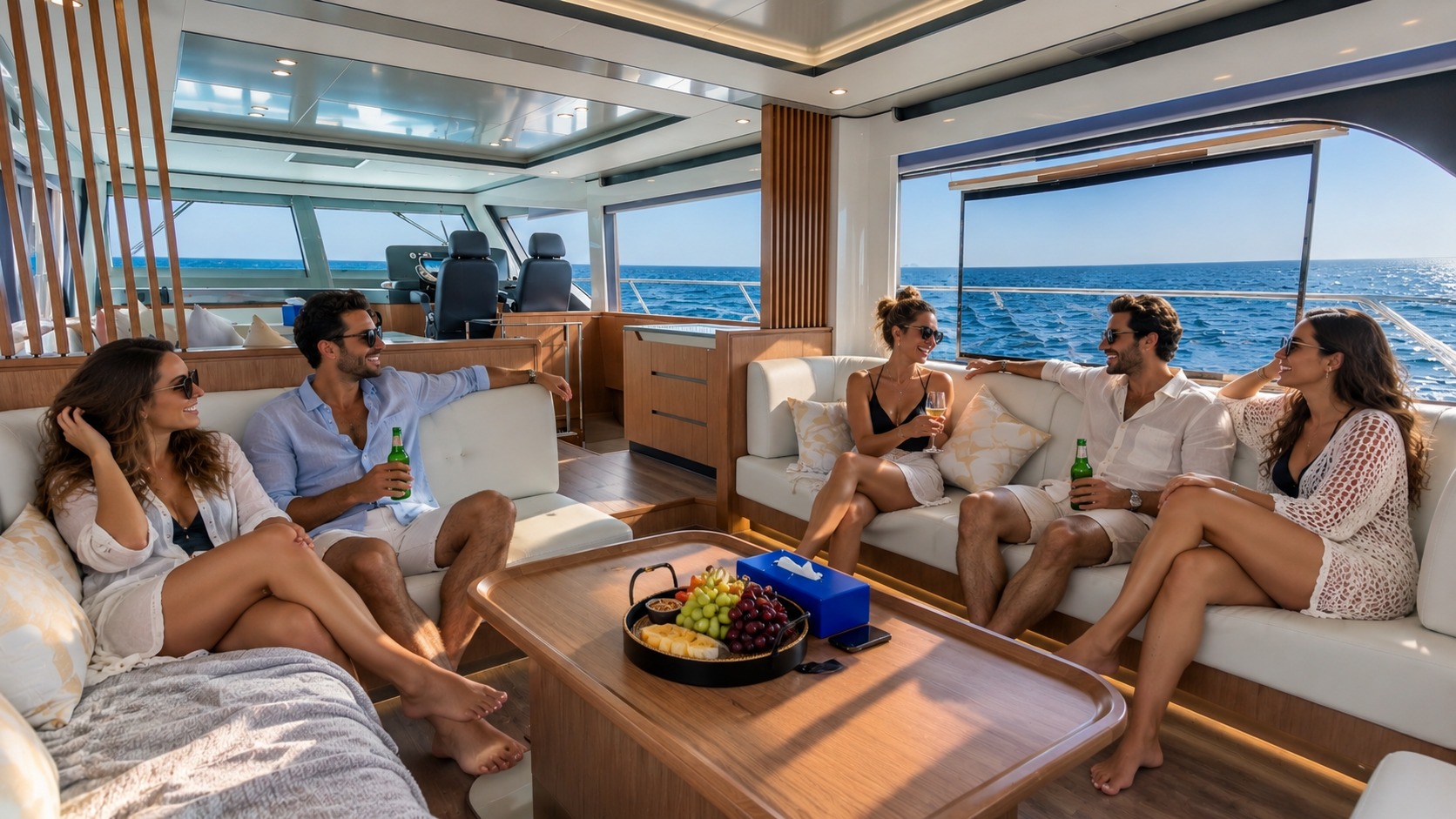 Private 63ft Sport Yacht Charter Dubai – Ain Dubai Cruise, 25 Guests