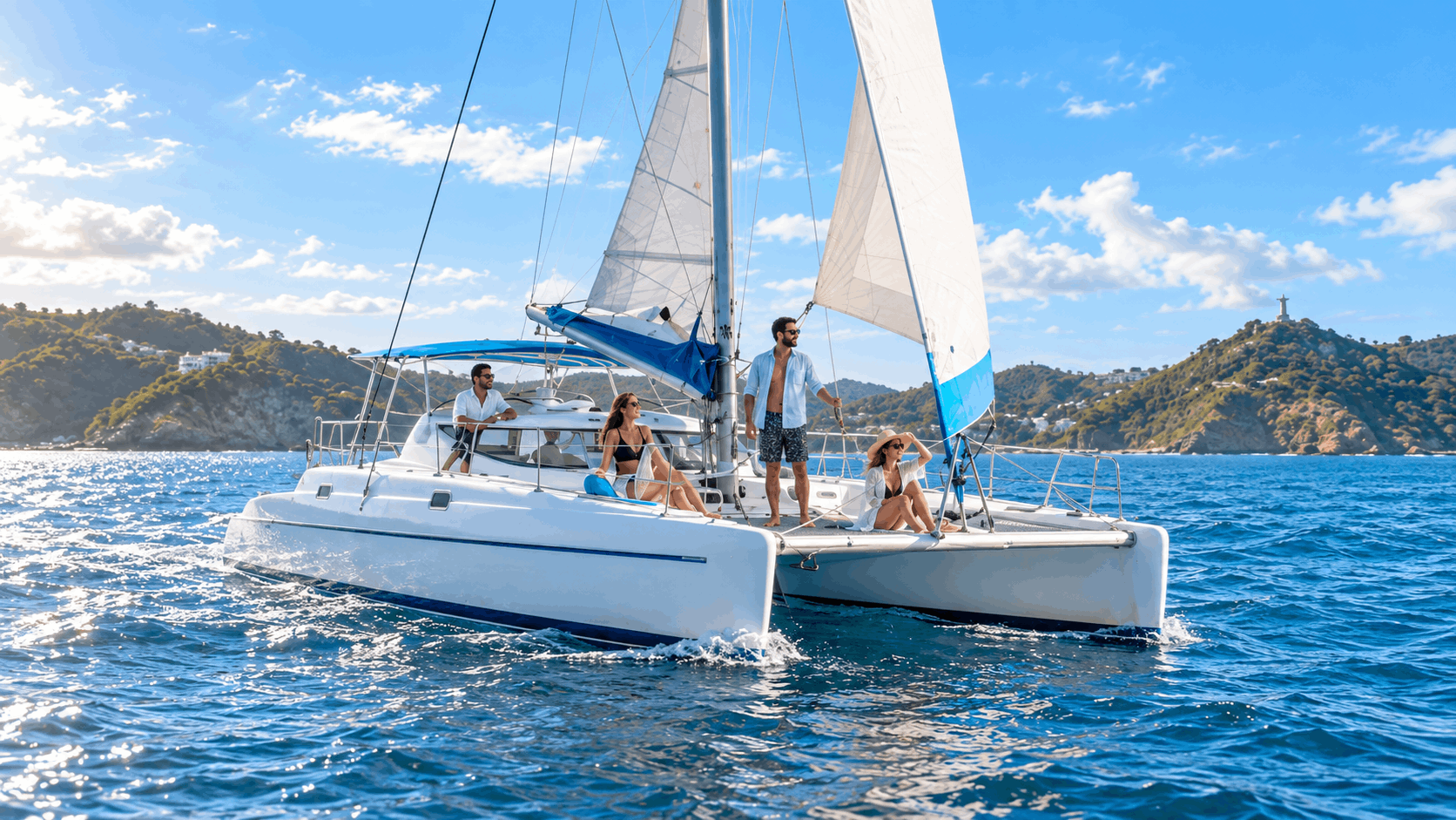 Private Morning Catamaran Sail to Playa Blanca