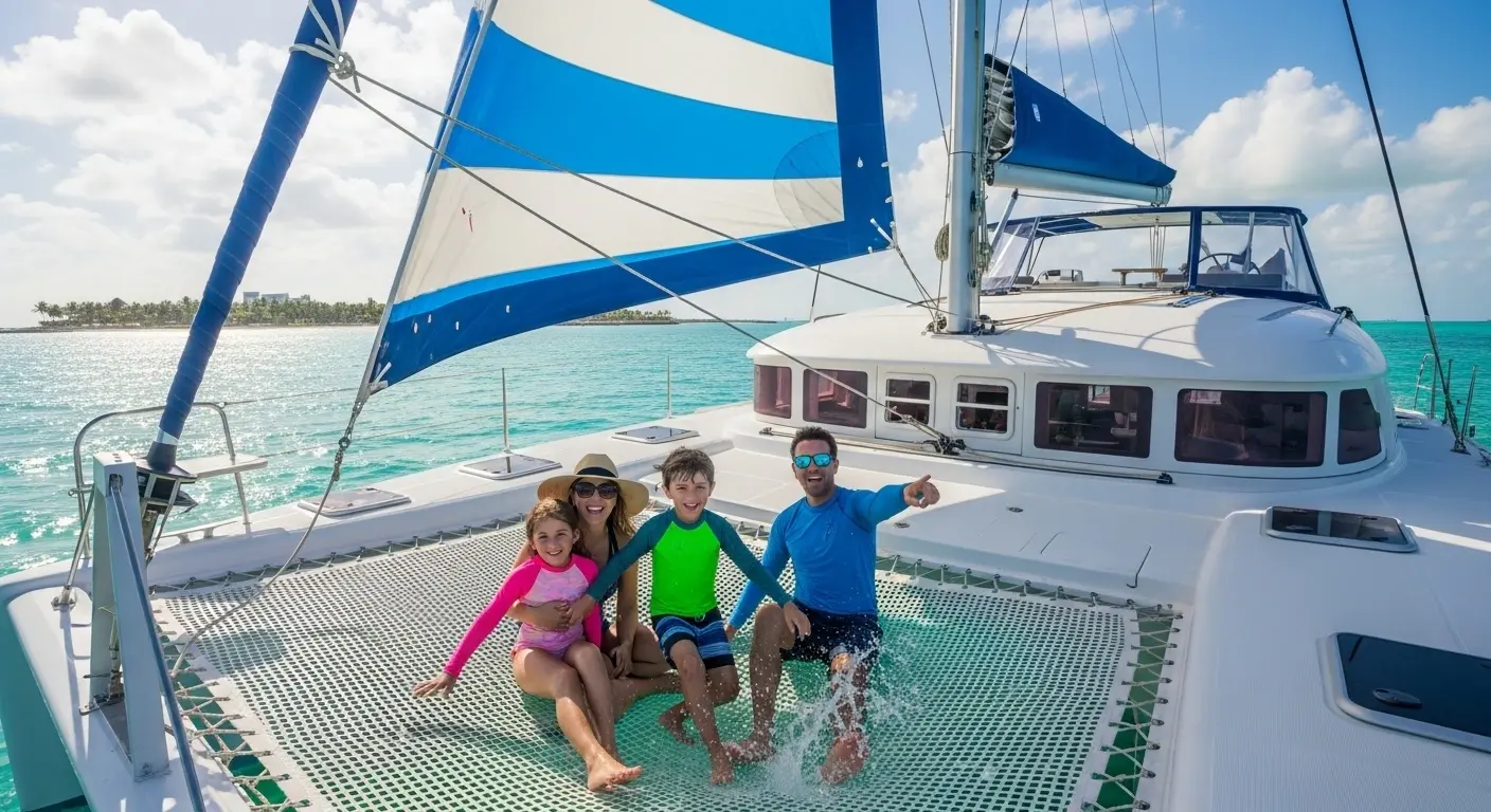 Family Catamaran Tour to Isla Mujeres